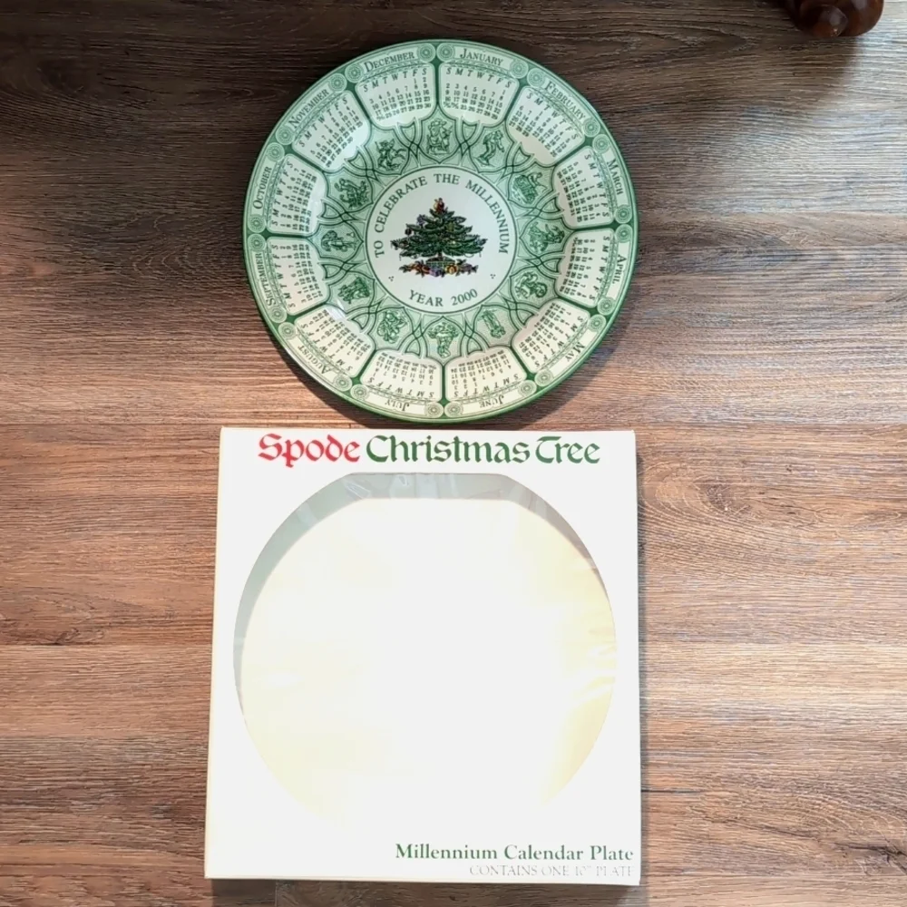 Genuine Spode Christmas Tree China Millennium 2000 Calendar 10